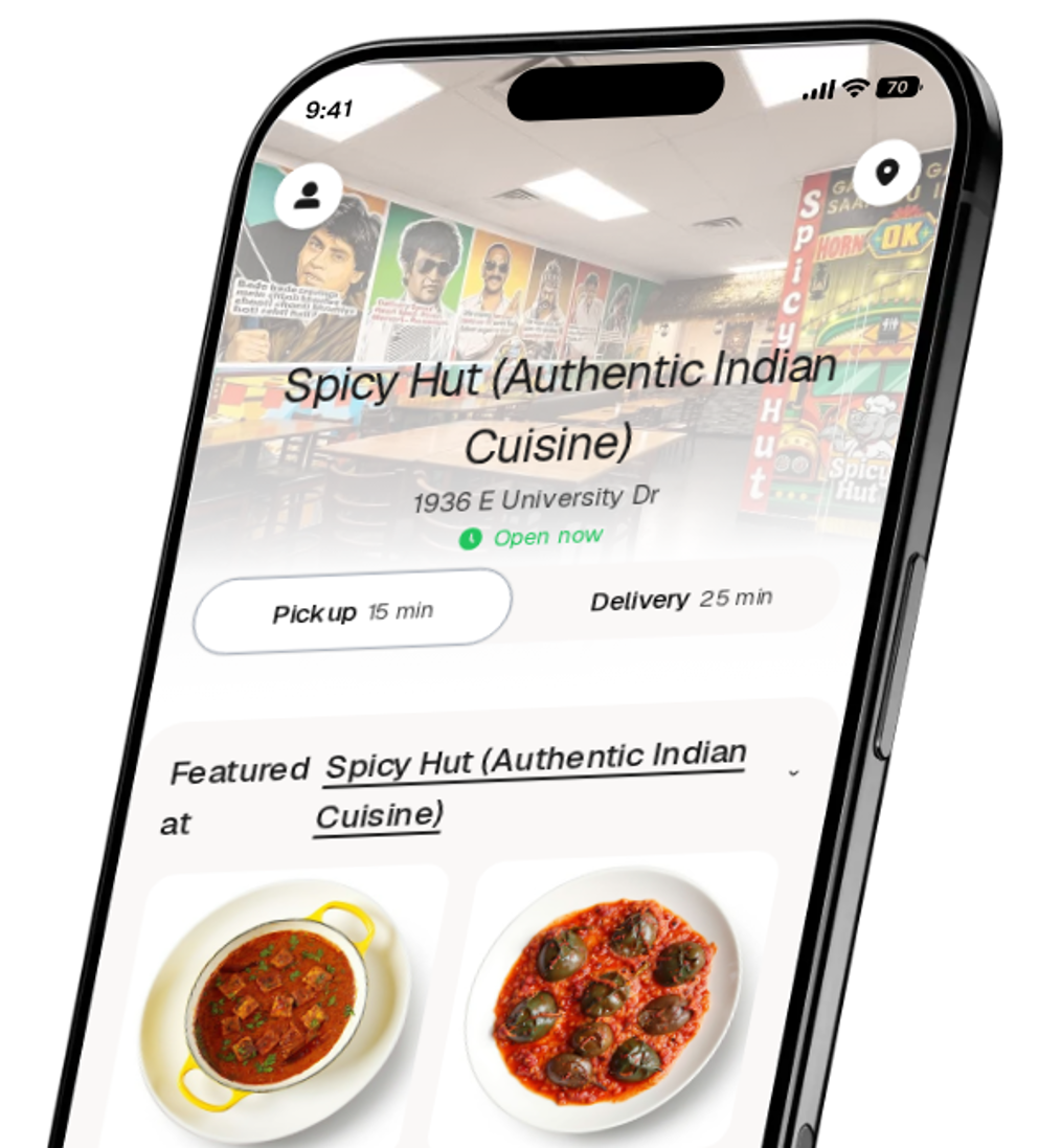 Spicy Hut (Authentic Indian Cuisine) app preview
