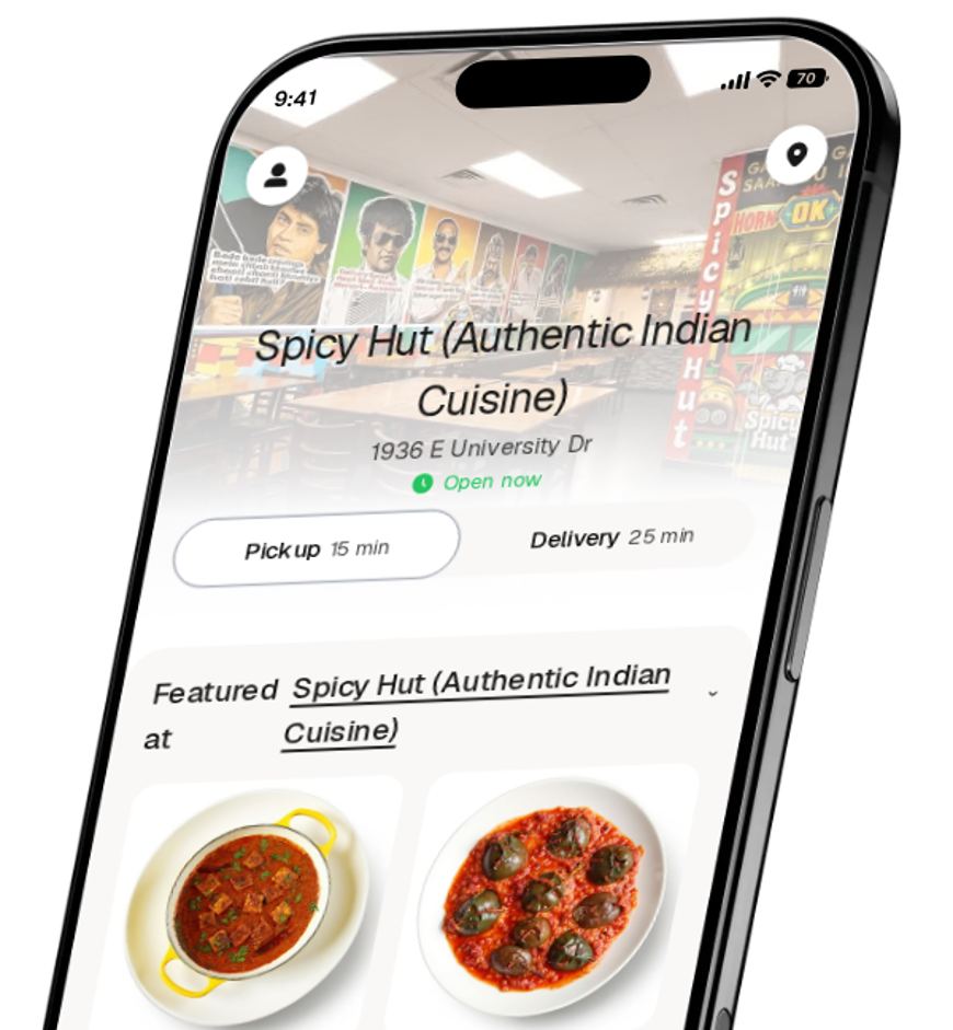 Spicy Hut (Authentic Indian Cuisine) app preview