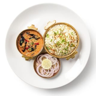 Bagara Rice with Guthi Vankaya