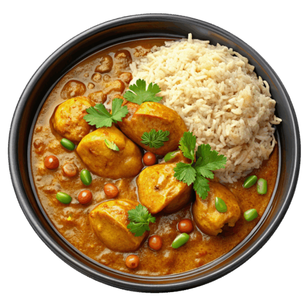 Bagara Rice with Chicken Curry